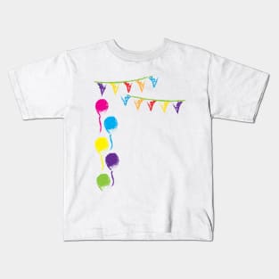 Hand drawn balloons and buntings Kids T-Shirt